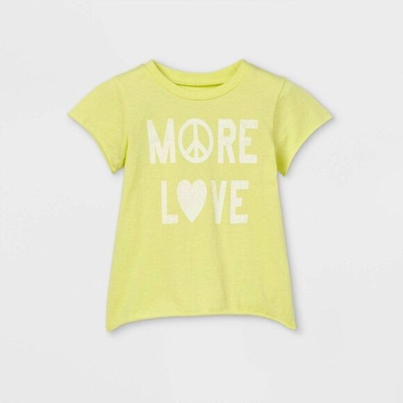 Grayson Mini Toddler Girls More Love Short Sleeve T-Shirt Yellow 3T NEW - Picture 1 of 4